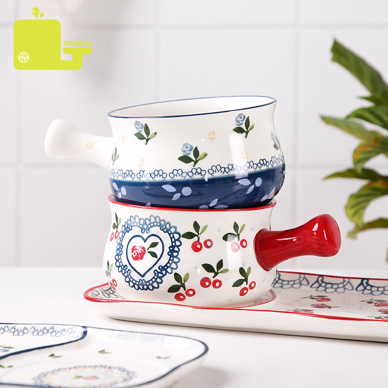 Oneisall middagstallerkener i japansk stil porcelæn keramik kage frugt grøntsag salat platos porcelæn stel fade supla fad