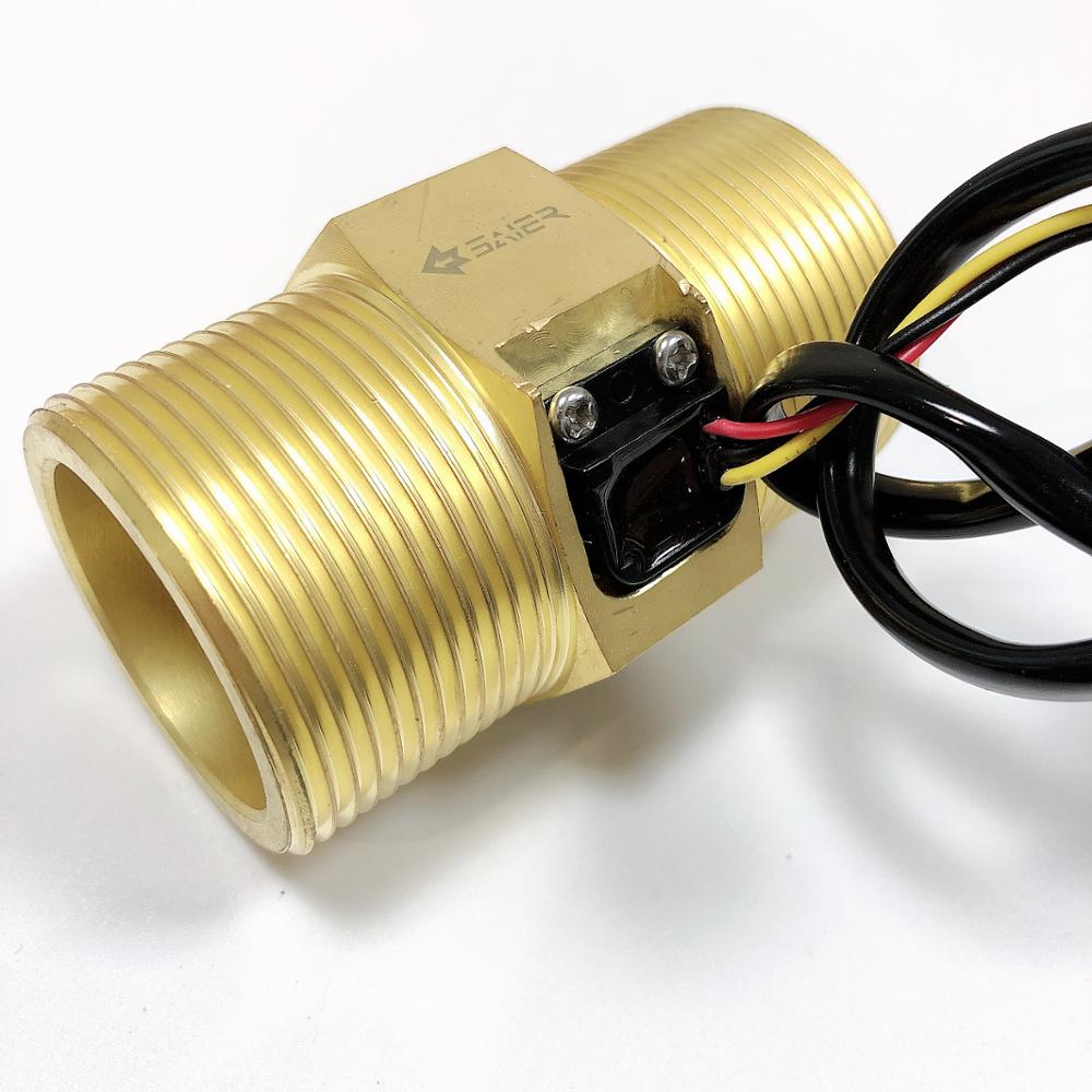 Item DN40 Brass 9-150L/min G1 1/2" Water Hall Turbine Water Flow Sensor Industry Meter 1.5" SEN-HZ40WA