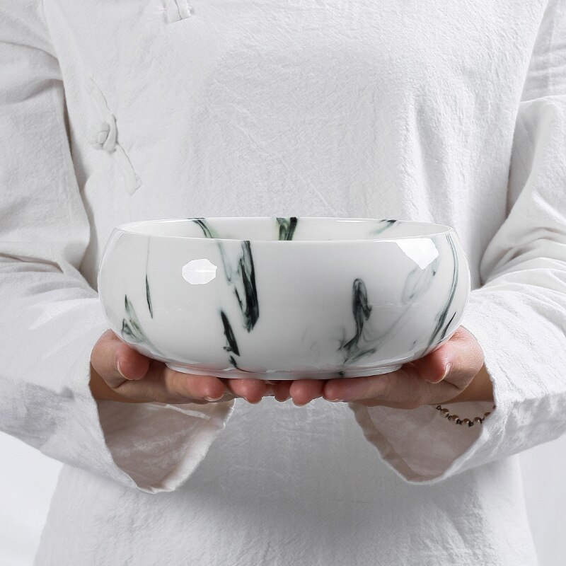 Hand Bemalt Tinte Keramik Behälter Kung Fu Tee Utensilien Tee Rückstände Fass Tee Tasse Waschen Schüssel Tee Becken Tasse waschen Tee Krug