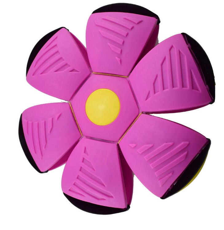 Platte Vervorming Bal Vliegende Schotel Vorm Gloeiende Speelgoed Outdoor Stuiterende Bal Met Licht Rebound Stuiterende Bal Outdoor Speelgoed Blauw