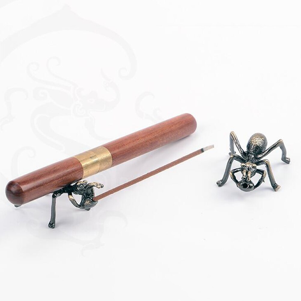 Brons Mier Thee Huisdier Theepot Deksel Beugel Zuiver Koper Mier Sprinkhanen Thee Huisdier Desktop Decoratie Thuis Kantoor Winkel Thee Accessoires