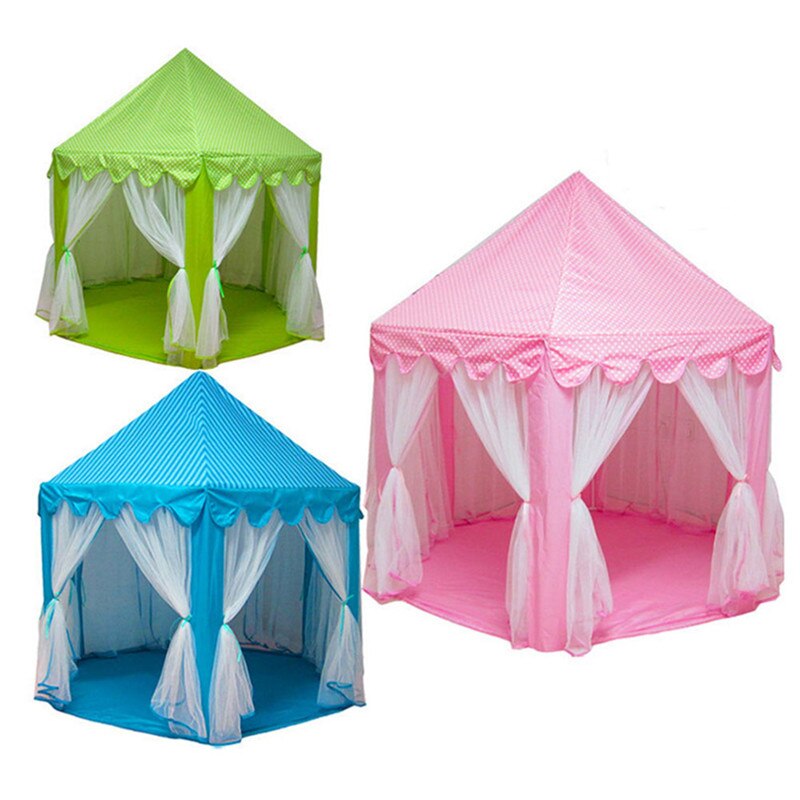 140*135Cm Grote Prinses Kasteel Tule Kind Huis Spel Selling Play Tent Yurt Creatieve Ontwikkelen Outdoor Indoor Verlichting ballen Speelgoed