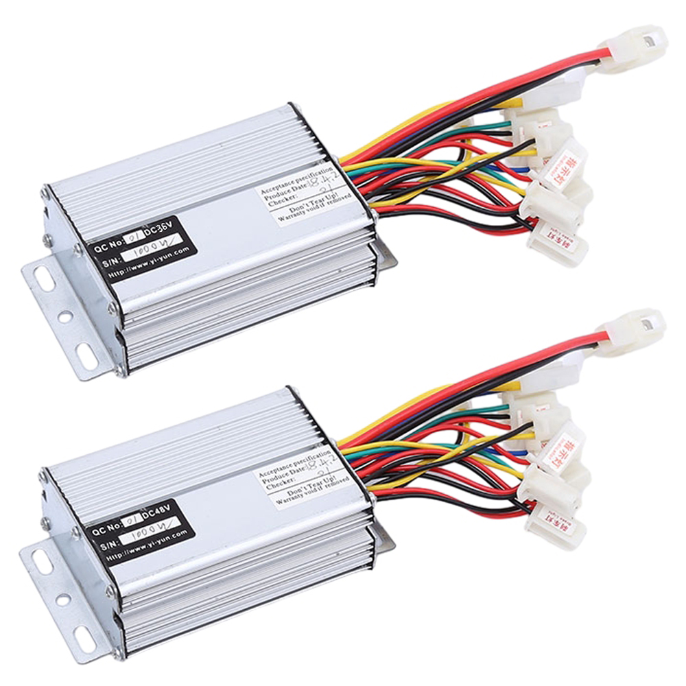 Controlador de velocidad del Motor de 36V/48V y 1000W, controlador de cepillo para bicicleta eléctrica, controlador de velocidad de cepillo de 30A CC para piezas de bicicleta eléctrica, 1 ud.