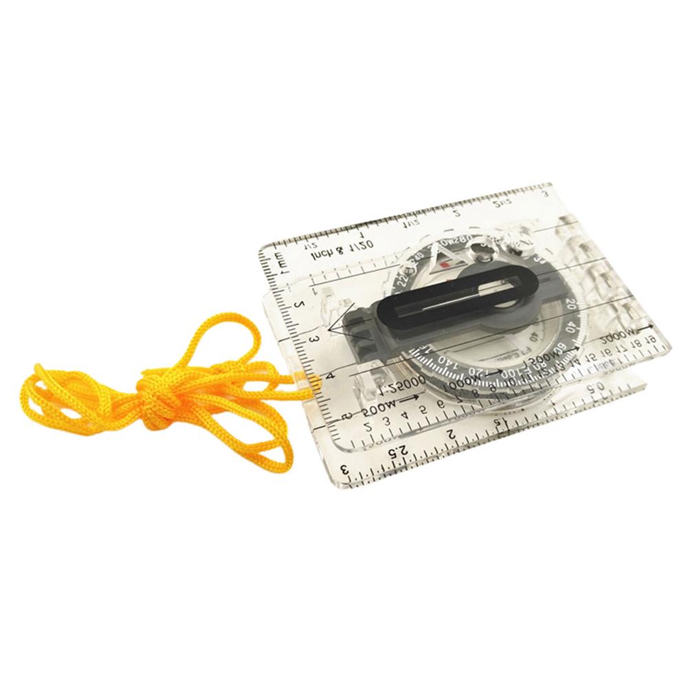 Lightweight Baseplate Ruler Map Scale Compass Multi-Function Magnifying Compass For Hiking Outdoor Thumb Compass