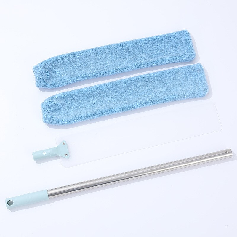 3in1 Corner Cleaning Tool Nook Duster Long Handle Dust Cleaner Floor Brush Easy To Clean Sweeper Car Wash Mop Broom Microfiber: Blue