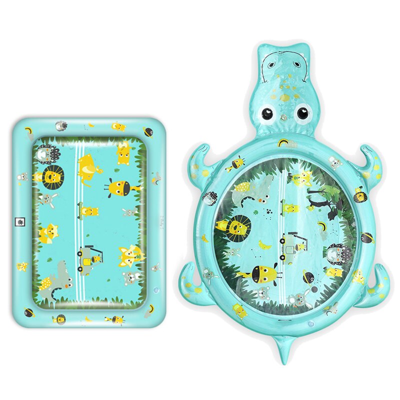 1Pcs Baby Water Mat Opblaasbare Vierkante/Croddile Patroon Baby Water Spelen Pad Mat Pvc Baby Veiligheid Water Kussen pad