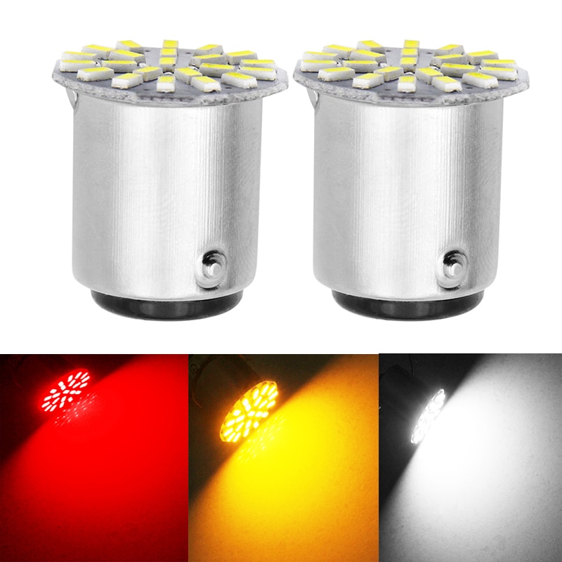 2Pcs 1156 P21W BA15S R10W R5W G18 22SMD 3014 Led Auto Dagrijverlichting Auto Tail Side Indicator Lampen parking Lamp Dc 12V