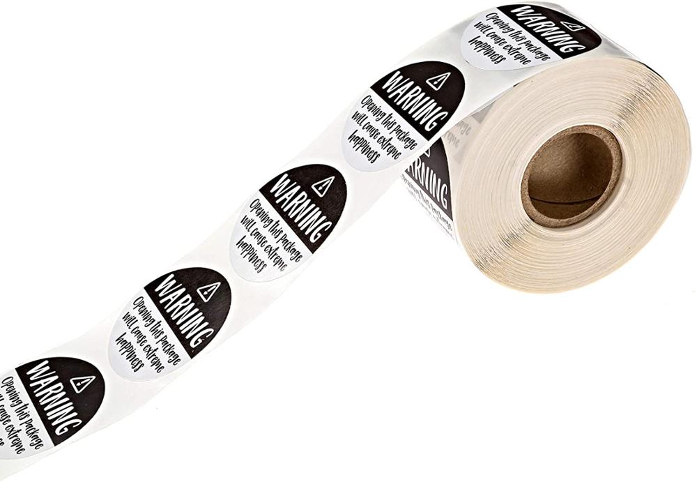 500Pcs Zwart En Wit Schattig Waarschuwing Sricker Labels Extreme Geluk Etiketten Voor Relatiegeschenk Verpakking Envelop Stickers