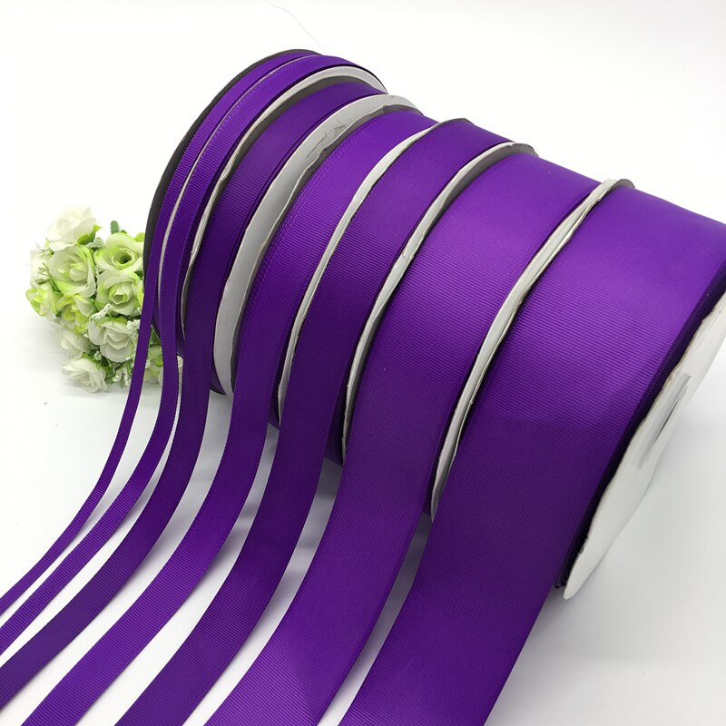 5 Yards Paars 6mm 10mm 15mm 20mm 25mm 38mm 50mm Breed Monochrome Grosgrain lint Hair Bows Wedding DIY Ambachten: 6mm