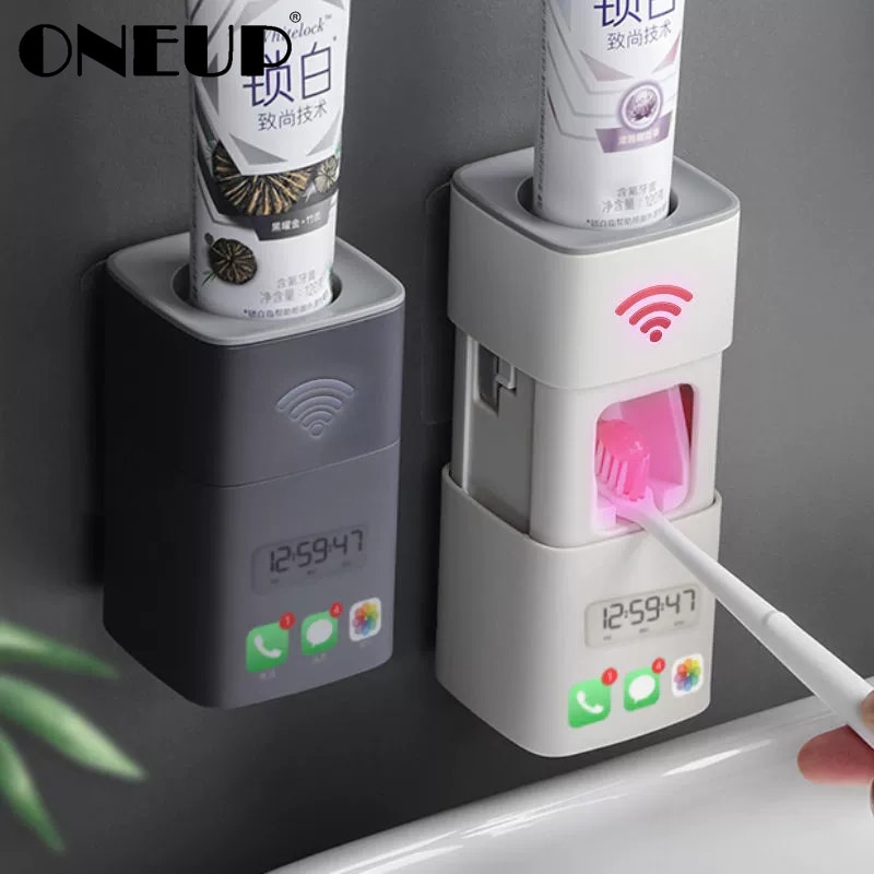 Oneup Stofdicht Tandpasta Squeezer Plastic Automatische Tandpasta Dispenser Tube Squeezer Voor Wc Thuis Badkamer Accessoires