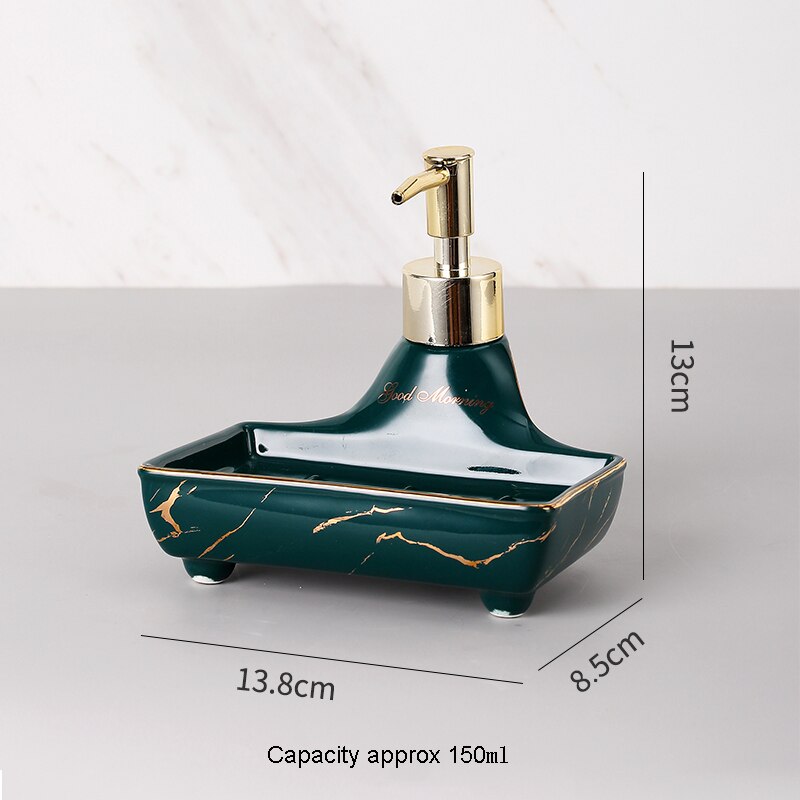 Ceramic Shampoo Bottle Modern Bathroom Soap Dispenser Set Household Dual Purpose Squeeze Bottled Daily Necessities: A3 150ml