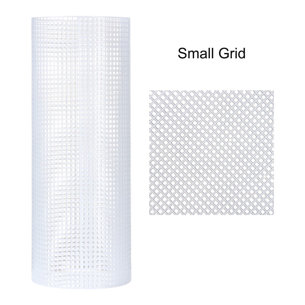 Tissu en maille plastique pour sac, tapis, bricolage, couture artisanale, crochet de loquet, accessoires de grille, fournitures artisanales: White-Small Grid