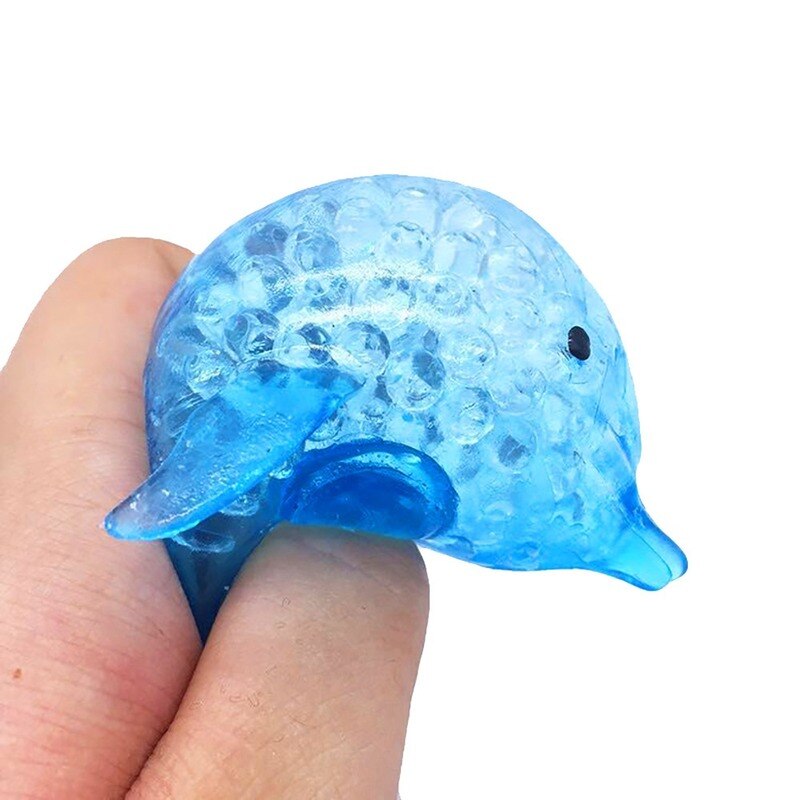 Kawaii delfin hai dekompresjon leker dyr svampaktig anti stress klype perle stress ball klembar stress avlastning leketøy barn
