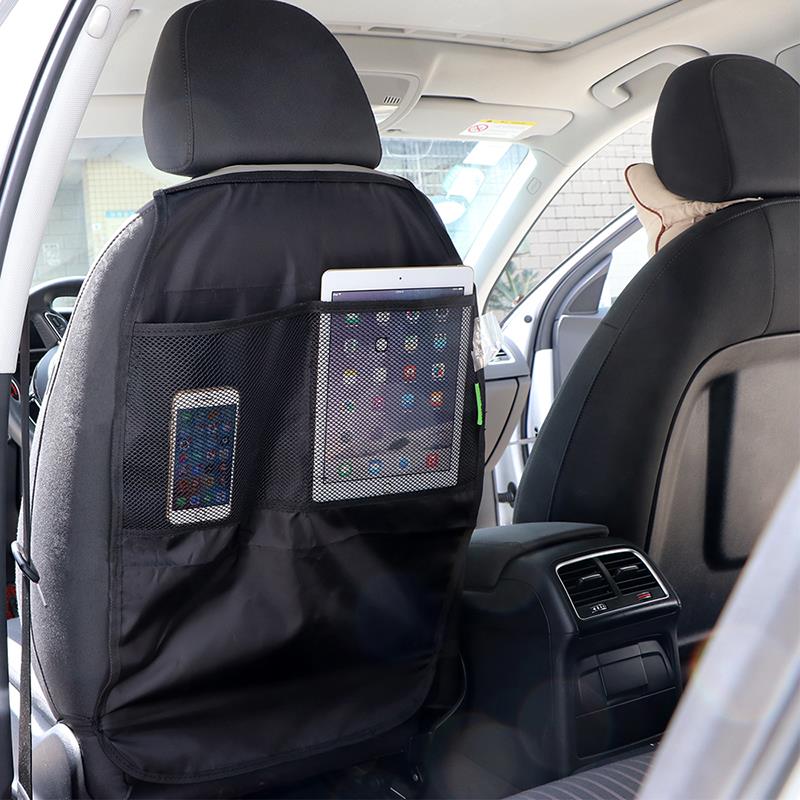 Auto Back Seat Protectors Polyester Fiber Kick Mat Waterdicht Car Seat Terug Storage Organizer Pocket Auto Stoelhoezen