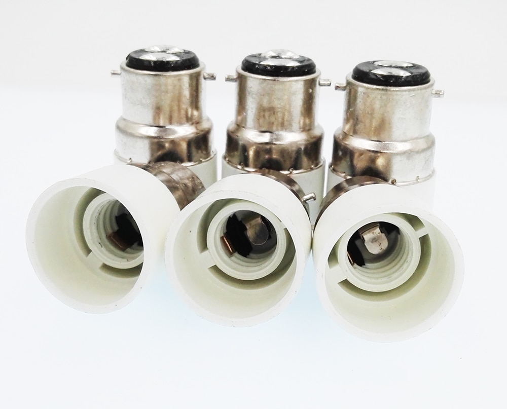 6pcs B22 to E14 Light Socket adapter B22 to E14 EU Standard Candelabra lamp holder converter, CE Rohs