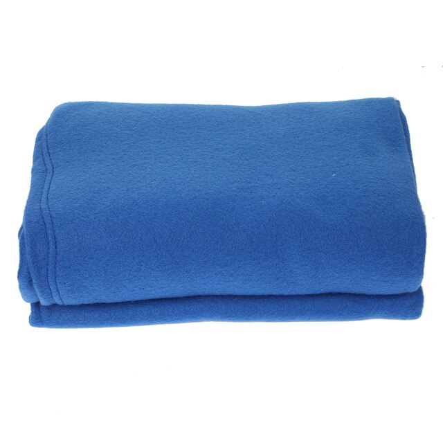 Kvinder mænd varm blød koral fleece kram tæppe med ærmer familie vinter varm uld tæppe kappe sjal med ærmer: Blå
