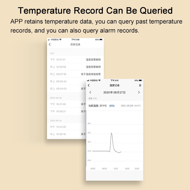 Aquarium Smart Wifi Submersible Thermometer Water Temperature Meter Digital Controller Sensor Alarm Fish Tank Accessories