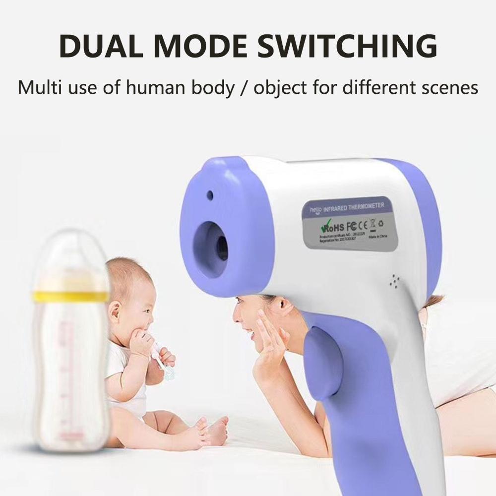 Non-Contact Thermometer Infrared Forehead Digital Temperature Fever Alarm Accurate Instant Reading LCD Display