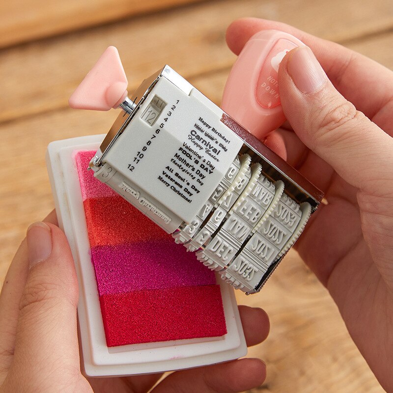 Retro date Year Month Day Number Blessings Decoration stamp Roller stamps for scrapbooking stationery DIY craft standard seal