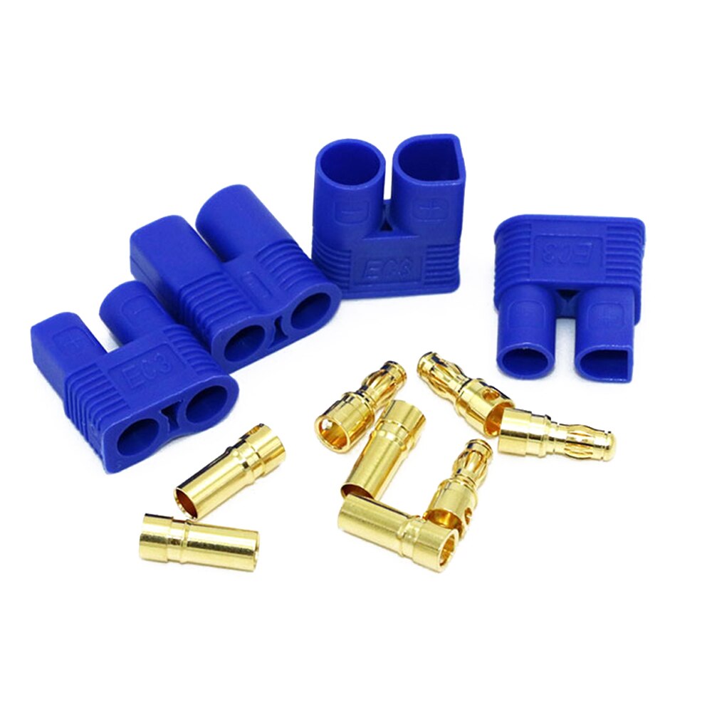5set/lot EC3 3mm/EC5 5mm Male-Female Type Battery Connector Golden Battery Connector Bullet Plug