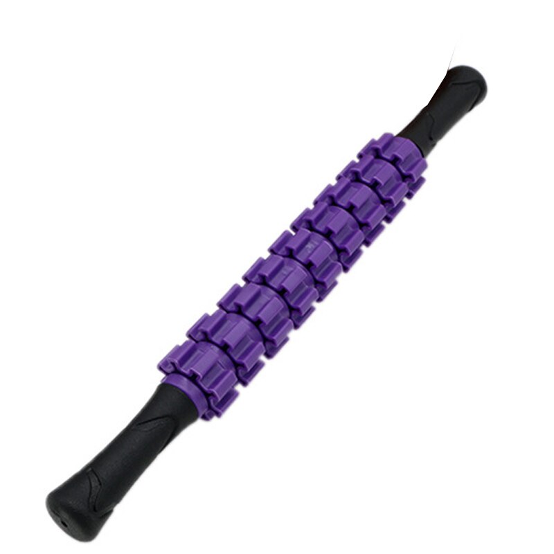 Ponit Massage Roller Stick Leg Back Relax Foam Roller Muscle Therapy Relieve Physio Yoga Block: Plum