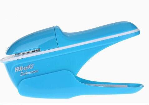 Staple-free Stapler Stationery Child Safety Stapler for Notebook A4 Paper Binding and Labor Saving School Office Supplies: blue