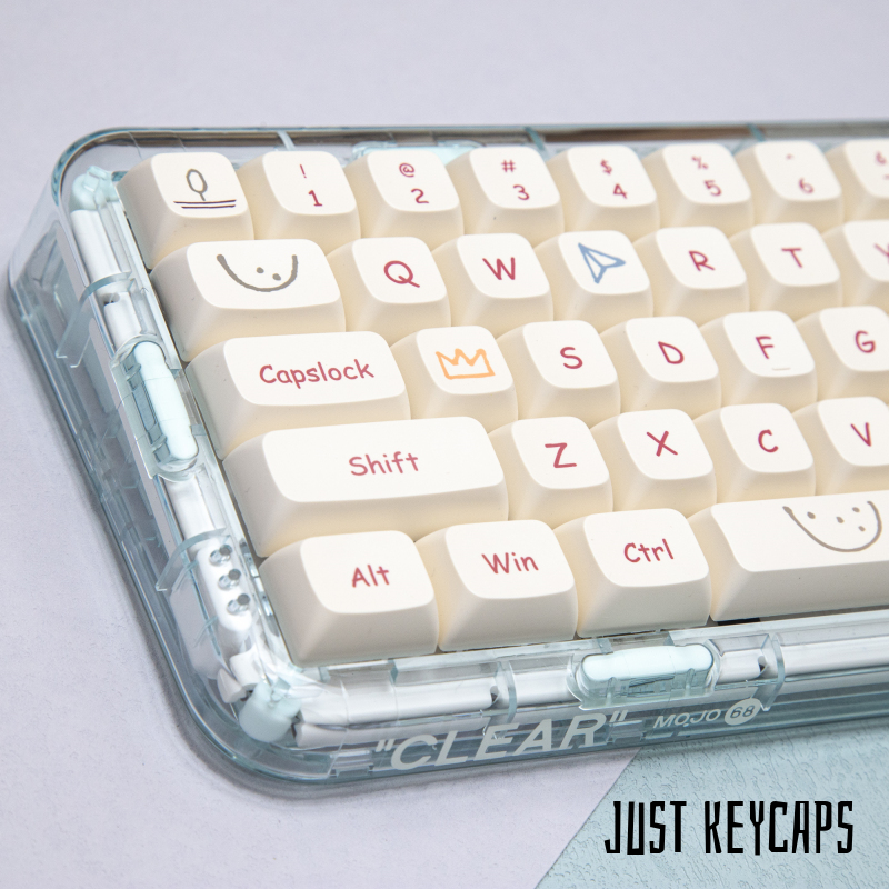 Teclas XDA PBT Dye Sub para teclado mecánico, accesorio con grafiti de dibujos animados, minimalista, para Cherry GMMK Pro, XDA, 61, 68, 89, 132 teclas