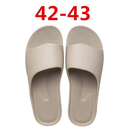 XiaoMi Mijia sandals men and women non-slip wear-resistant EVA thick bottom comfortable home slippers bathroom bath: Gray 42-43