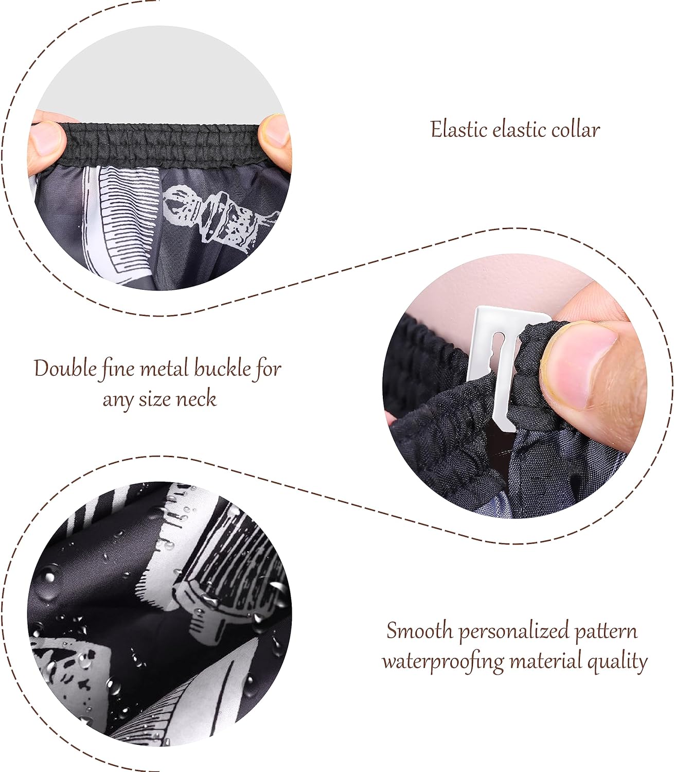 Juego de capa de peluquero para salón, capa de estilista con hebilla ajustable, cepillo de eliminación de polvo para el cuello y peine, herramienta de barbería, 11 Uds./15 Uds.