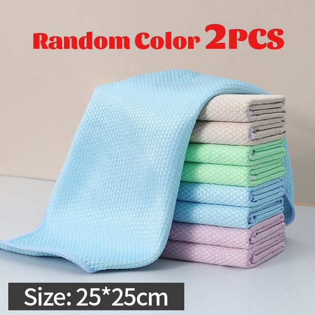 2/3/5 PCS/Set Coton Gaze Chiffon De Nettoyage Chiffon Absorbant Lavage Windows Serviette de Cuisine Torchon Serviettes multi-usages Chiffon: 25X25CM-2PCS