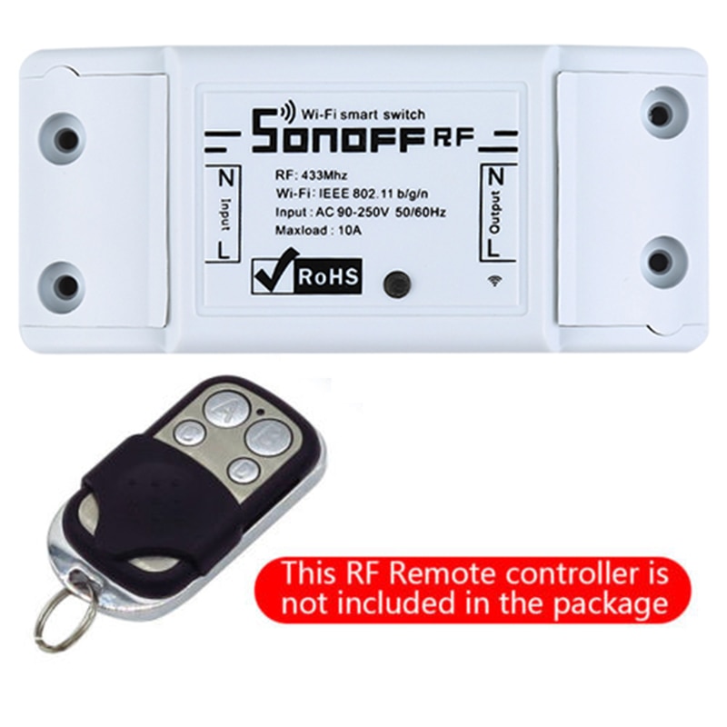 Sonoff rfr 2 wifi trådløst smart smart switch-modul med 433 mhz rf-funktion fjernbetjening af ewelink app / wifi