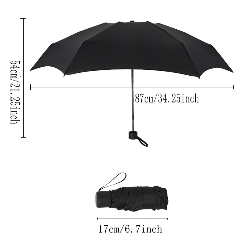 Sombrilla plegable pequeña de 180g para hombre y mujer, para lluvia, Mini sombrilla de bolsillo, Anti-UV, impermeable, portátil, para viaje