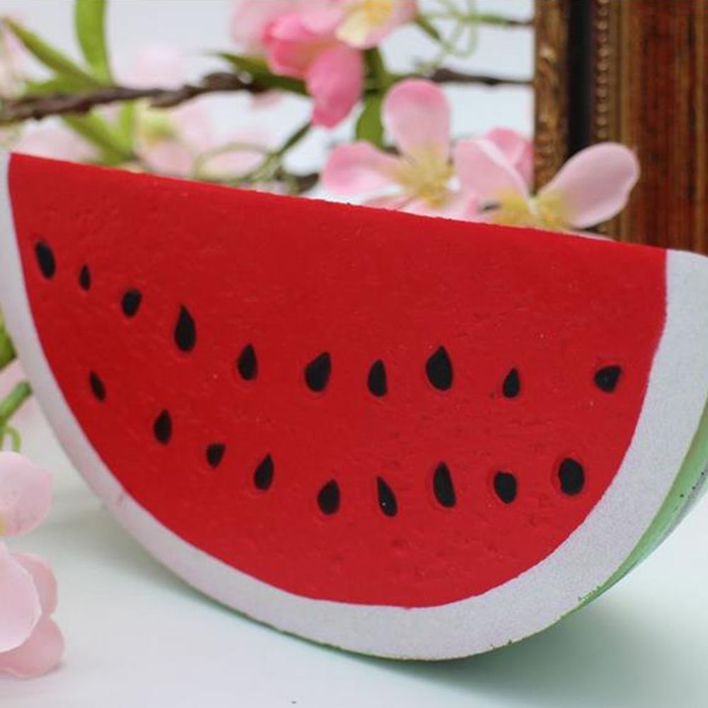 Newest Fruit Cute Squeeze Squishy Watermelon Slow Rising Simulation Stress Stretch Bread Toys