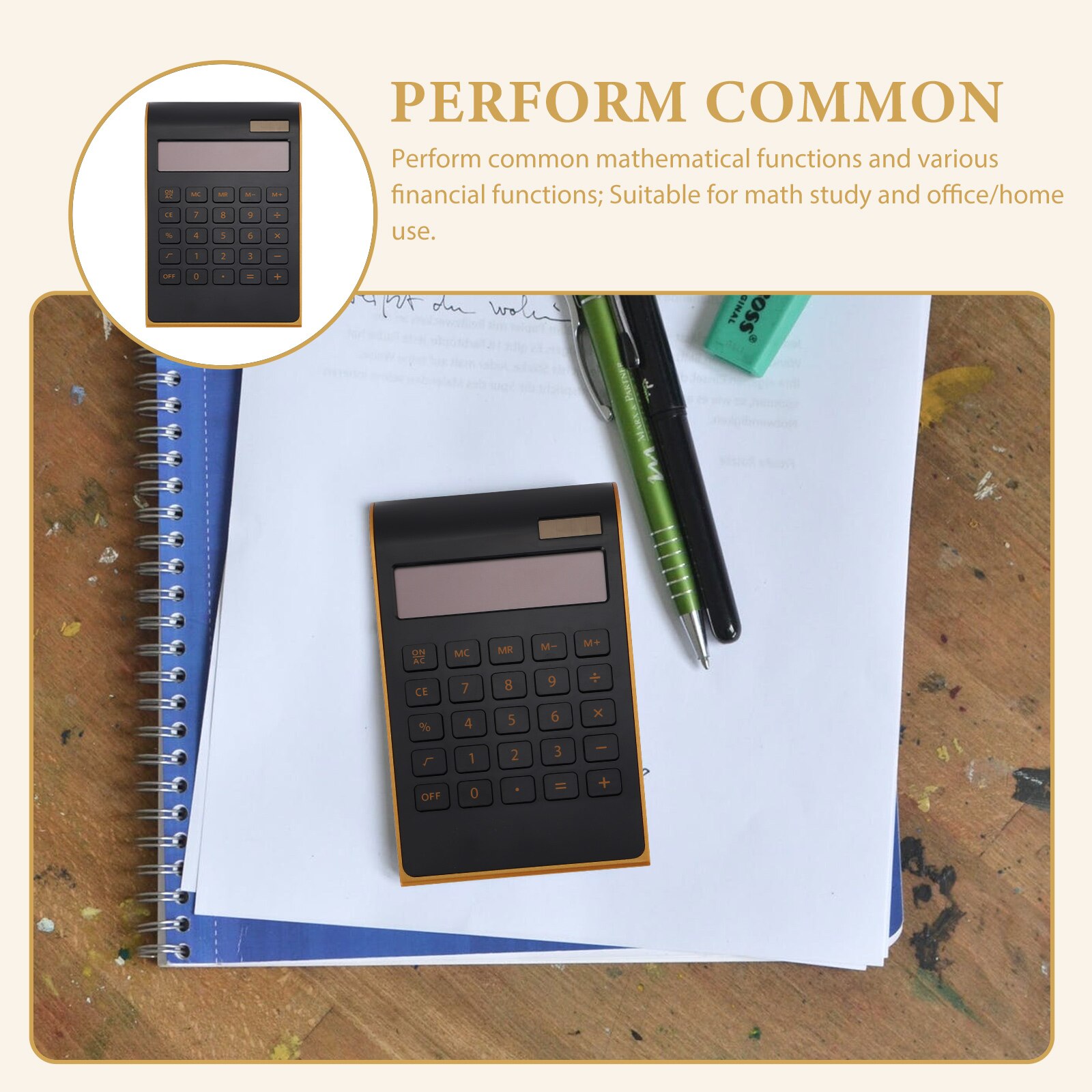 Solar Calculator Portable Desktop Calculator Plastic Basic Calculator