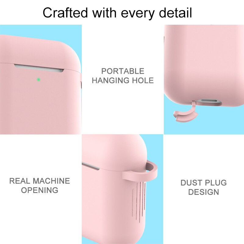 Krzemu skrzynka dla Apple Airpods 1/2 pokrywa ochronna słuchawka Case słuchawki przypadki ochronne dla Apple Airpods 2/1 okładka