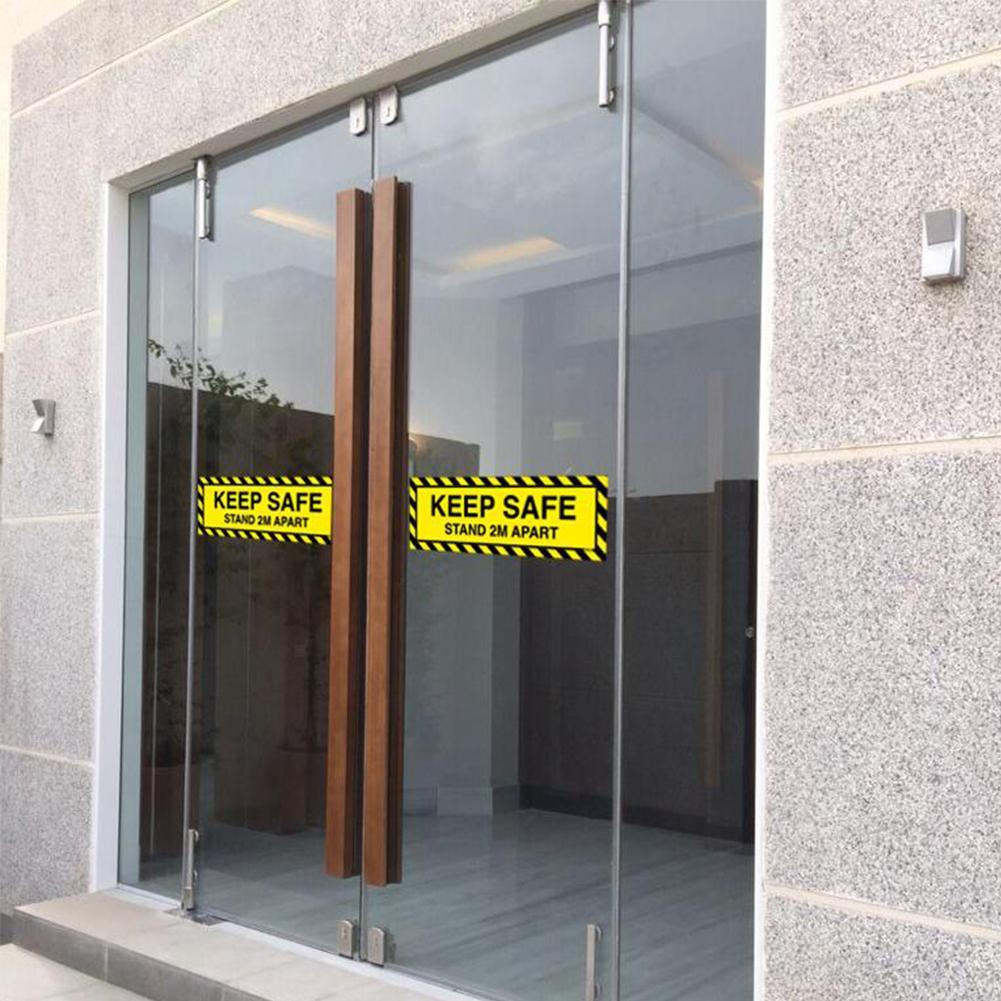 1pc Social Distancing Sticker "keep Safe Stand 2M Apart" Keep Your Distance Stand Here Line Floor Sticker Decal 30*10cm