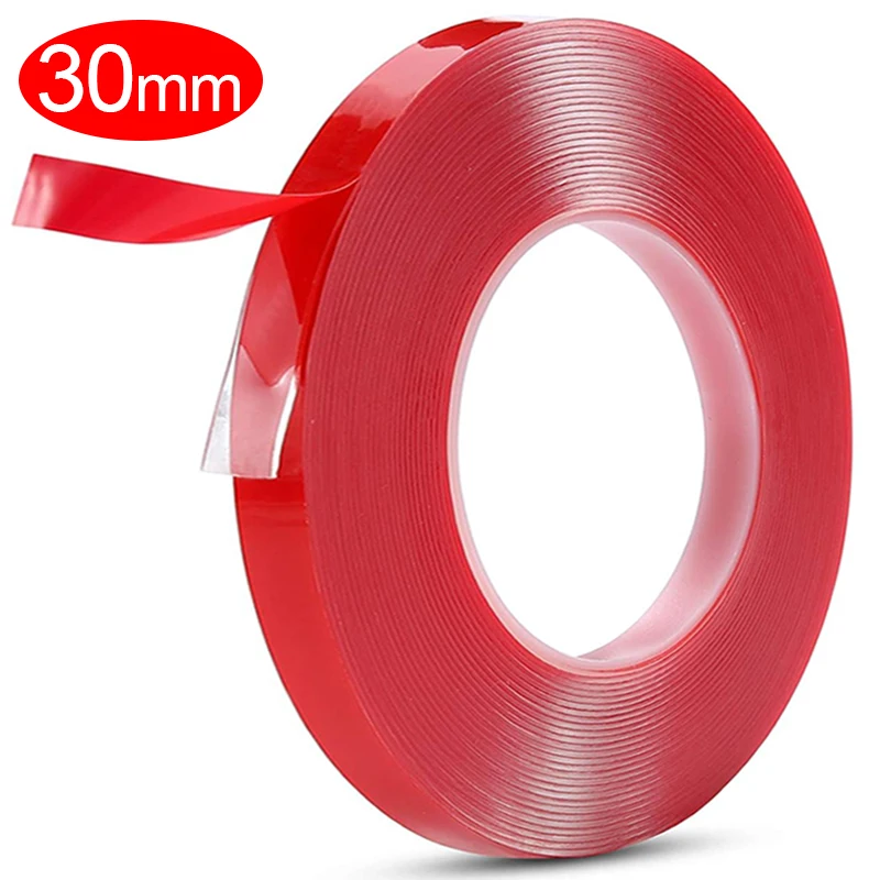 Cinta de doble cara Ultra fuerte de 6/3M, espuma acrílica transparente, cintas adhesivas sin rastro, pegatinas fijas de pared impermeables reutilizables: Plata / 3M
