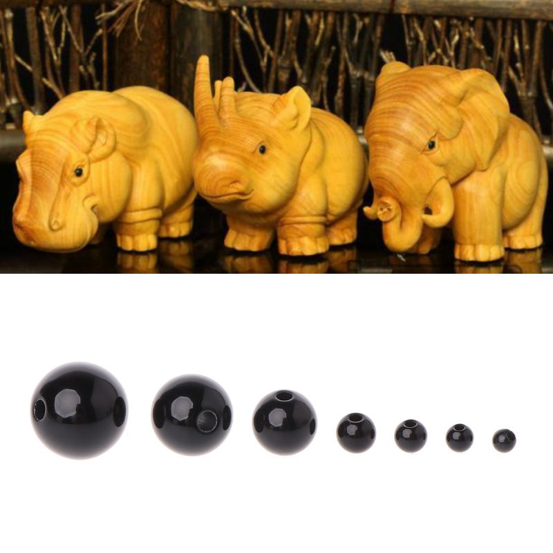 100 stk 3-12mm sorte sikkerhedsdukke øjne syperler til diy bjørn udstoppet legetøj scrapbooking håndværk