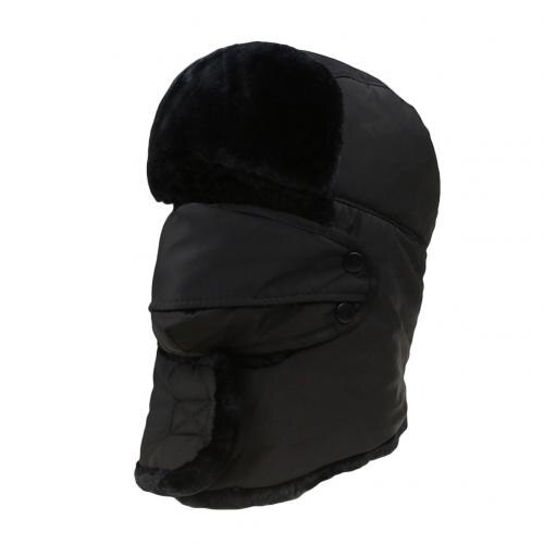 draussen Sport Schnee Kappe Polar- Vlies Hütte Bergsteigen Winter Wärmer Sport Maske für Ski Fahrrad Helm Deckel maskiert: Schwarz