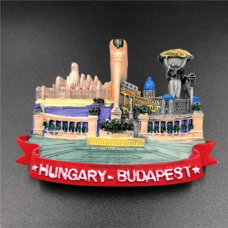 Turist souvenir dekoration ungarn budapest østrig wien panorama køleskab pasta harpiks magnetisk turist souvenir håndværk: Budapest 2