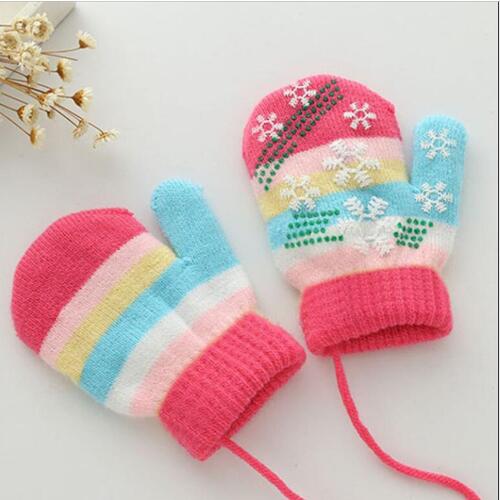 Caldo Del bambino Del bambino Rosso Guanti Guanti Delle Ragazze Dei Ragazzi di Inverno Solido Caldo comfort Bambini Guanti Glovers per Bambini Guanti di Cotone