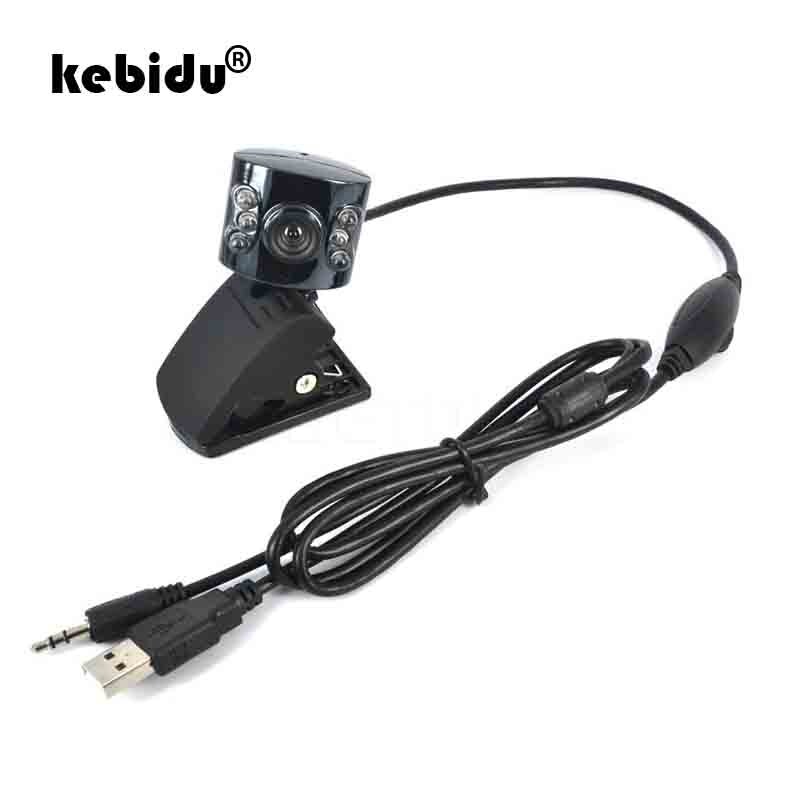 Kebidu HD USB 2.0 Webcam Della Macchina Fotografica + 6 Ha Condotto La Luce Dimmer 30M HD Web cam Con Il Mic Microfono per PC Del Computer portatile del Computer Desktop