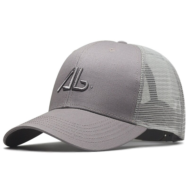 56-60cm 61-68cm large size baseball cap male spring summer and autumn cotton snapback hat big head men plus mesh sun caps: mesh gray label / 61-68cm