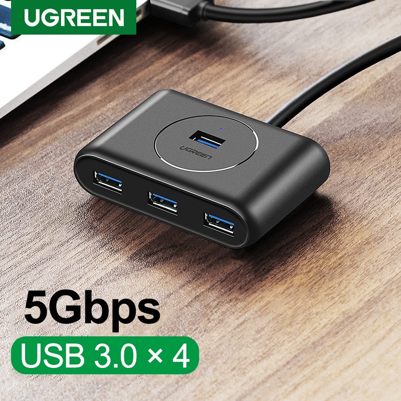 Ugreen 4-Port USB 3.0 Hub High-Speed USB Splitter For Hard Drives Notebook PC Computer Accessories Flash Drive Mouse Keyboard