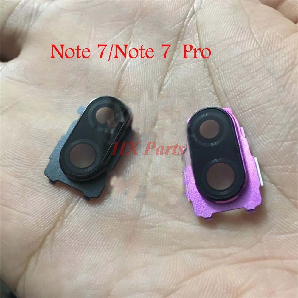 For Xiaomi Redmi Note 7 Camera Glass Lens With Frame Bezel Rear Back Camera Glass Cover Camera Lens Repair