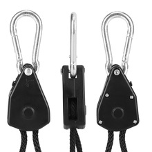 2 stücke 1/8 zoll Ratsche Aufhänger Pulley Seil Für Hängende Zelt Zimmer Fan Wachsen Pflanzen Lampe Raum Fan carbon Haken Lanyard