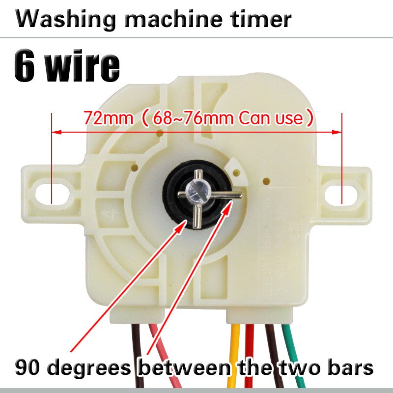 6 wire 90 degree washing machine timer Washing machine timer switch Wash timer Semi-automatic double-cylinder washing machine