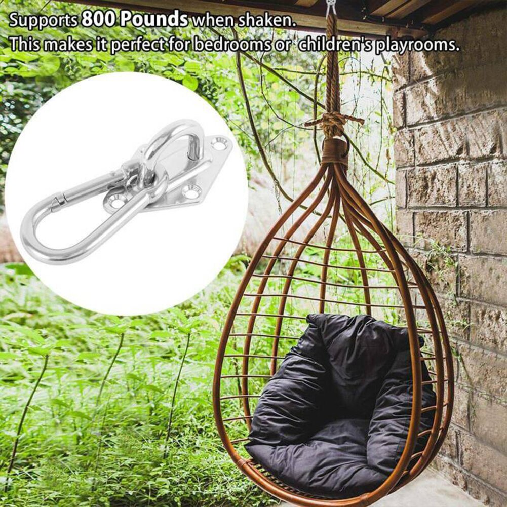 800lb Capacity Heavy Duty Hammock Hanging Hooks Kit Swing Chair Stainless Steel For Hammocks, Hangers, Porch Swings,
