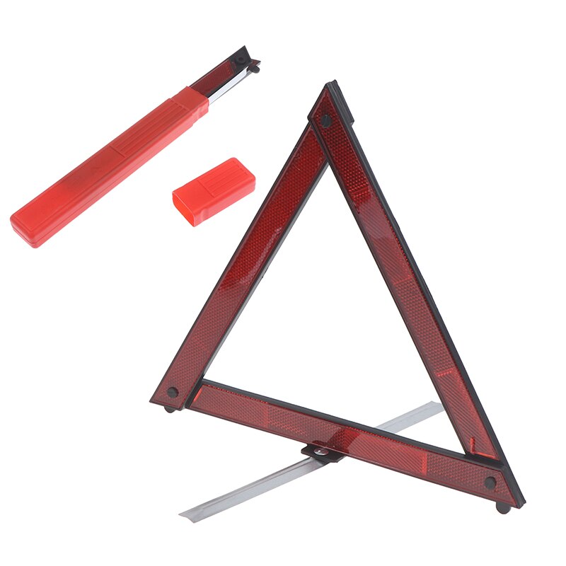Car Emergency Breakdown Warning Triangle Red Reflective Safety Stop Sign Tripod