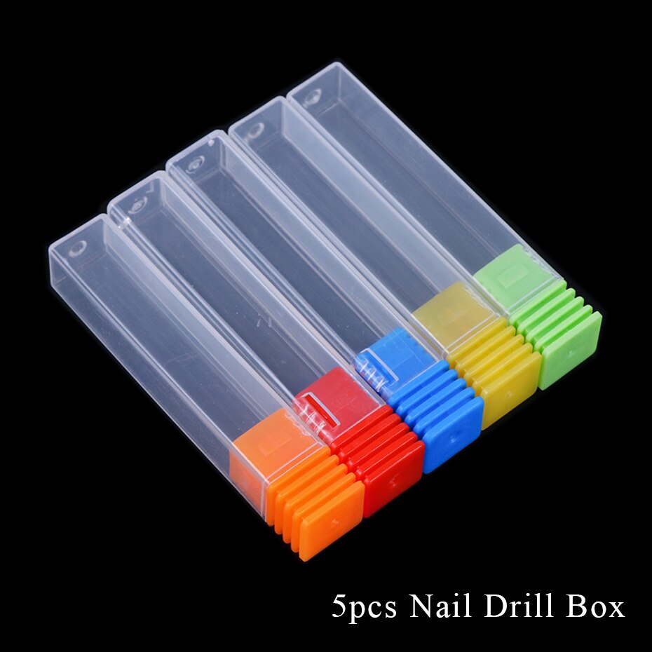 Acrylic Nail Drill Bit Storage Box Empty Stand Display Container Nail Case Cutter for Milling Machine Manicure Accessories BE867: B1